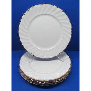 Gladstone Bone China "Old Grecian Flute" Set Of Five 8 1/2" Salad Plates VGC